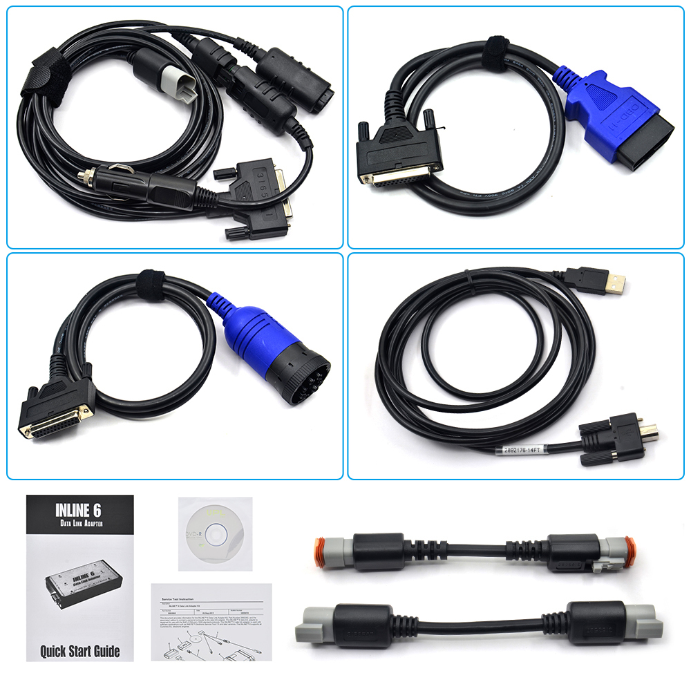 (V8.9) Cummins INLINE 6 Data Link Adapter Insite Heavy Duty Diagnostic Tool Scanner