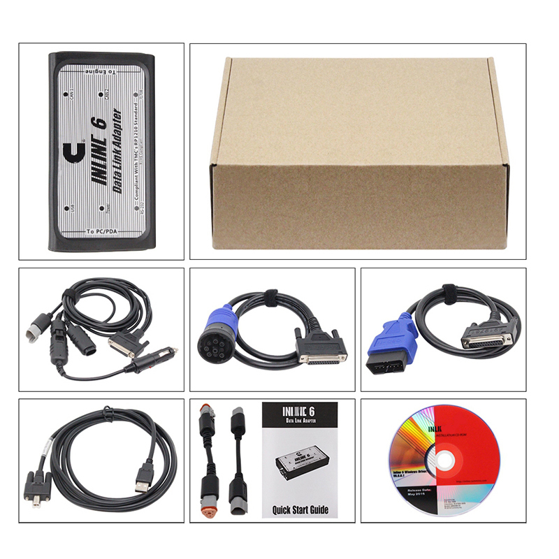 (V8.9) Cummins INLINE 6 Data Link Adapter Insite Heavy Duty Diagnostic Tool Scanner