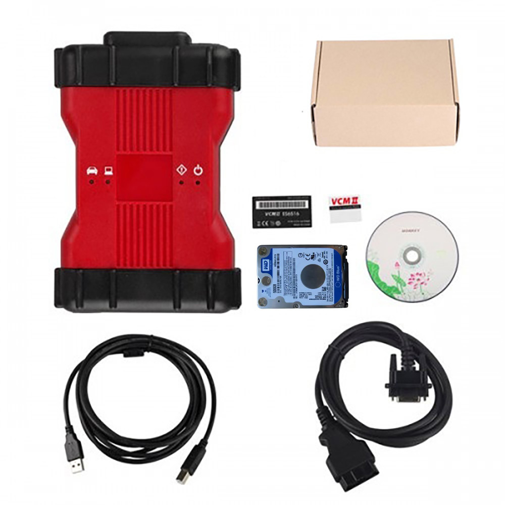 Full Chip VCM2 Multi-Language Diagnostic Tools VCM 2 Duble PCB For Ford VCMII OBD2 Scanner