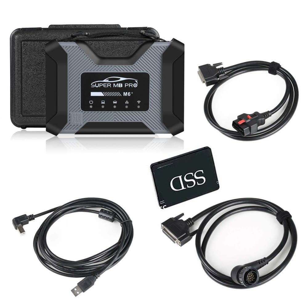 Super MB Pro M6+ M6PLUS Wireless Star Diagnosis Tool Full Configuration Work on Both Cars and Trucks Support W223 C206 W213 W167