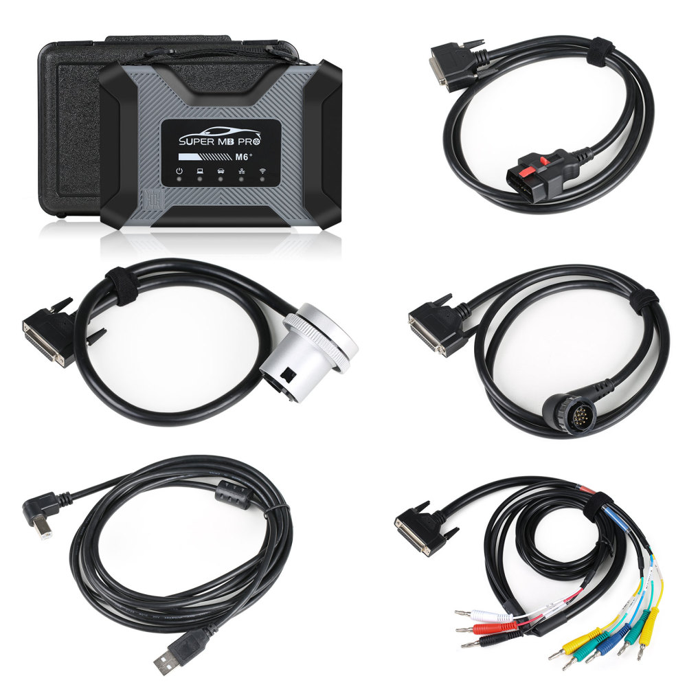 Super MB Pro M6+ M6PLUS Wireless Star Diagnosis Tool Full Configuration Work on Both Cars and Trucks Support W223 C206 W213 W167