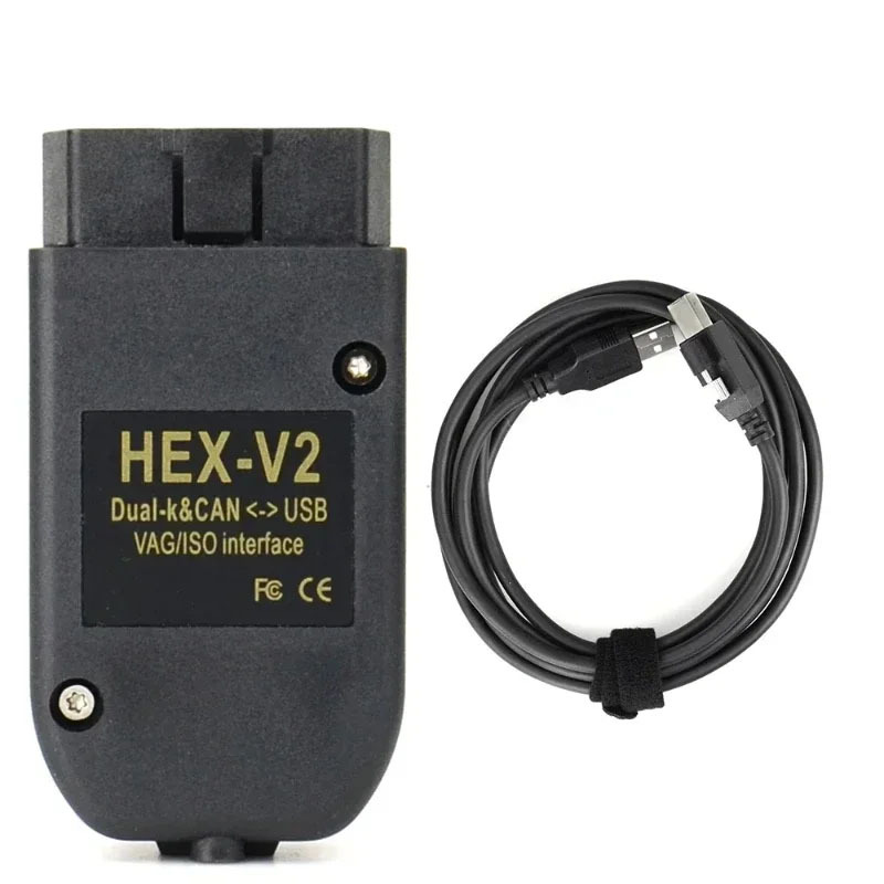 (OFFLINE VERSION)V*CDS HEX V2 VAGCOM VAG Hex V2 V23.3 Atmega Interface Electric Testers FOR VW for AUDI Skoda Seat Chip ATMEGA162 Unlimited VINs with Logo