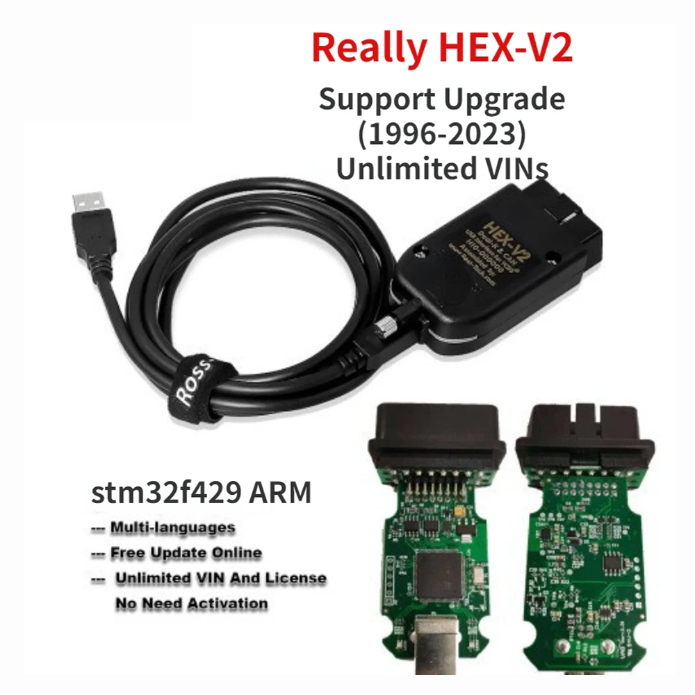 (ONLINE VERSION)Real V*CDS HEX V2 VAGCOM Stm32f429 Update Version Tester FOR VW for AUDI 1996-2023 For Skoda Seat VAGCOM Unlimited VINs With LOGO