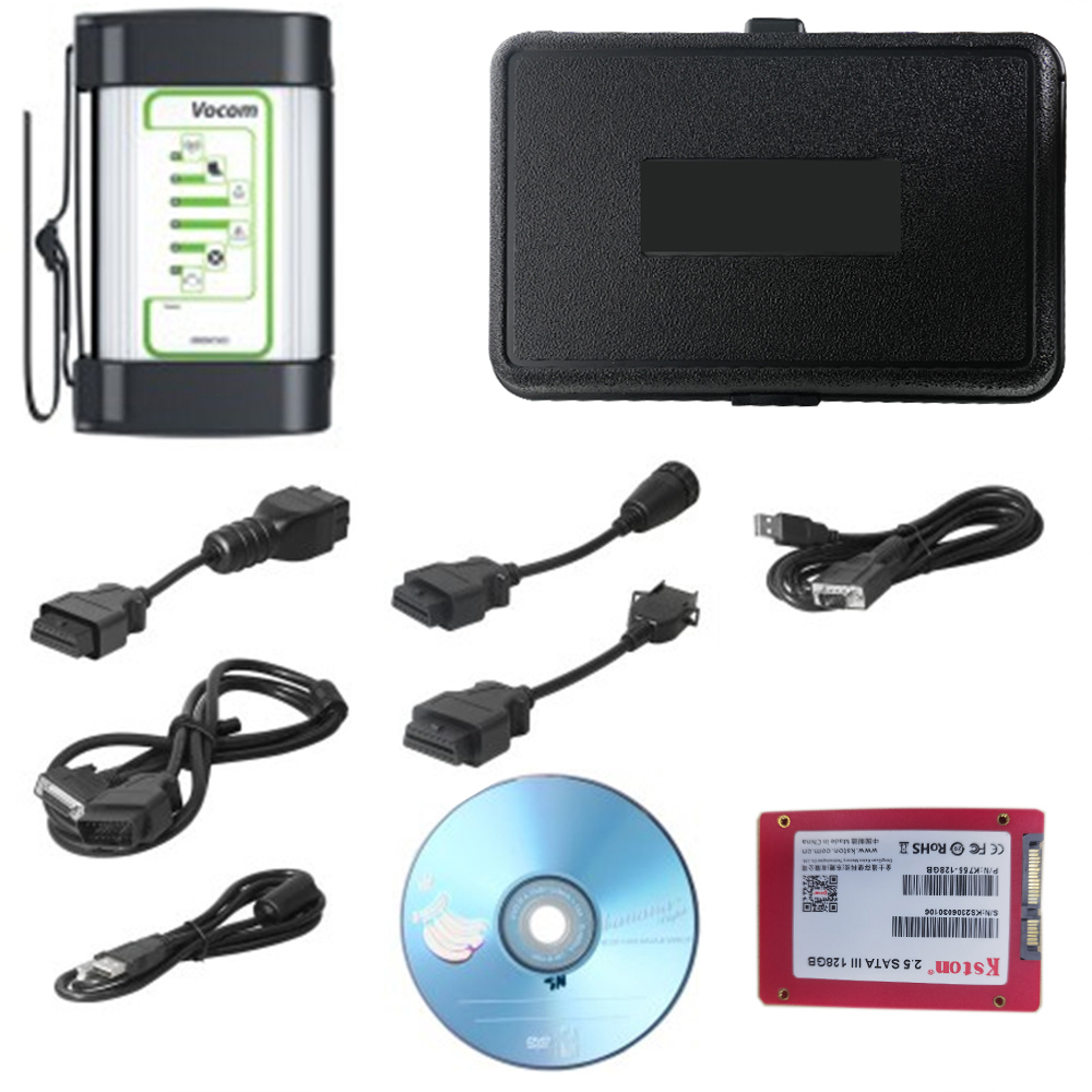 (Square Interface ) Volvo 88890300 Vocom Diagnostic Tool PTT 2.8.150 (2022.10) For Volvo/Renault/UD/Mack Truck Diagnose With SSD
