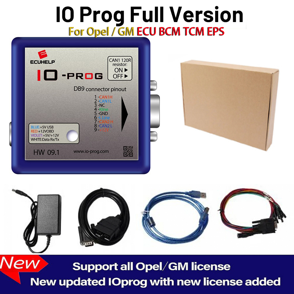 (Full Version) IO-PROG Opel GM ECU BCM EPS TCM Programmer Terminal Multi for by OBD or on Bench