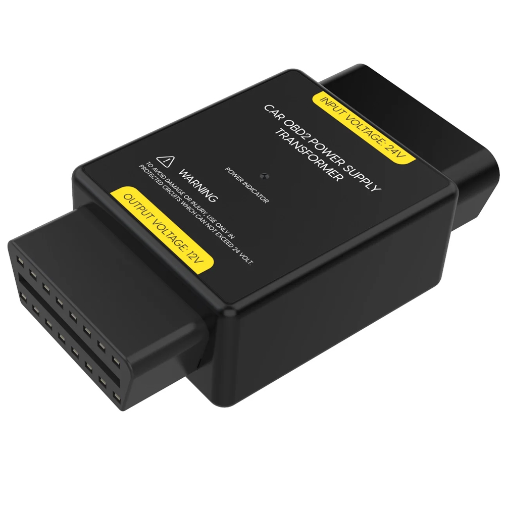 AUTOOL OBD Power Supply 24V to 12V Adapter Input Voltage 24V to Output Voltage 12V OBD Adapter Connector