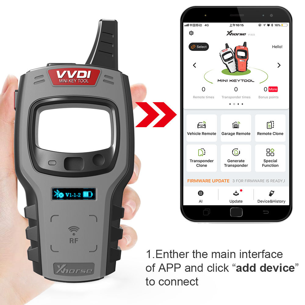 Xhorse VVDI MINI Key Tool XDKTMGEN Global Version Without Copy 48 Transponder (96 bit) Function No Tokens