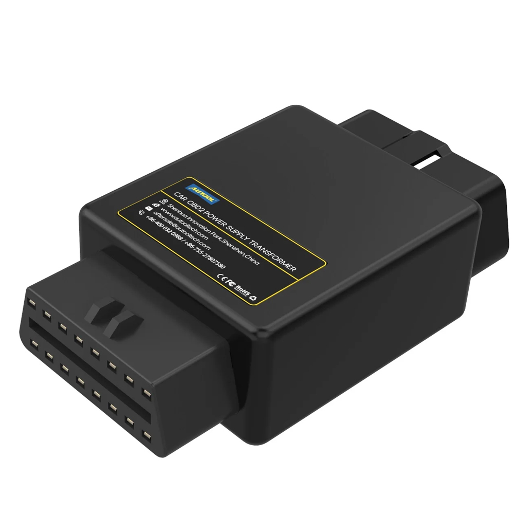 AUTOOL OBD Power Supply 24V to 12V Adapter Input Voltage 24V to Output Voltage 12V OBD Adapter Connector