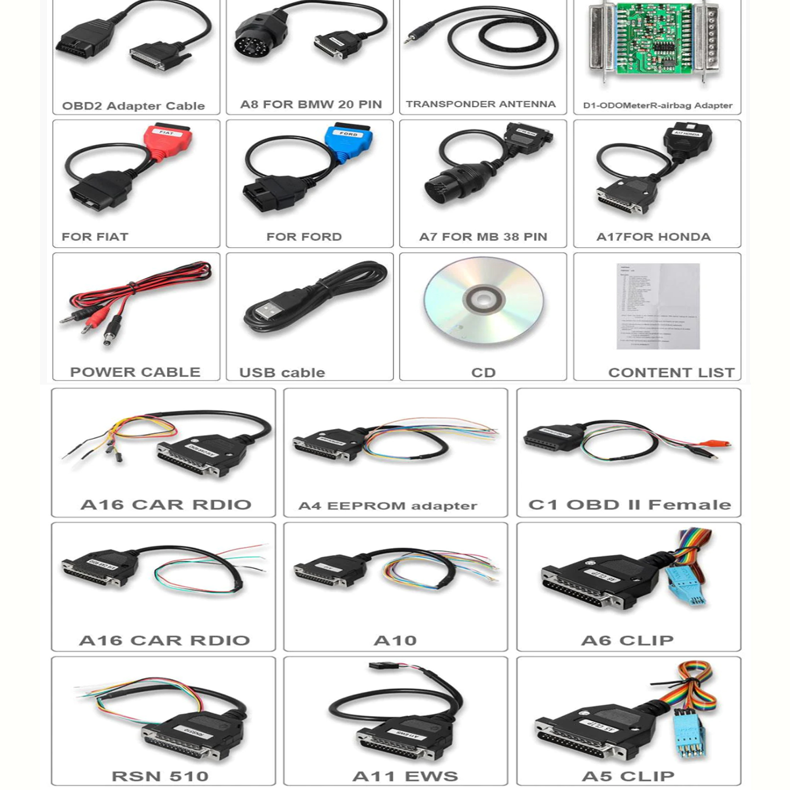 21 Full Adapters Online Carprog V13.77 SERG2000CAR000UA Free Keygen With Box/Bag Reset IMMO Repair Tool For Airbag/Radio/IMMO OBD2 ECU Reset Repair