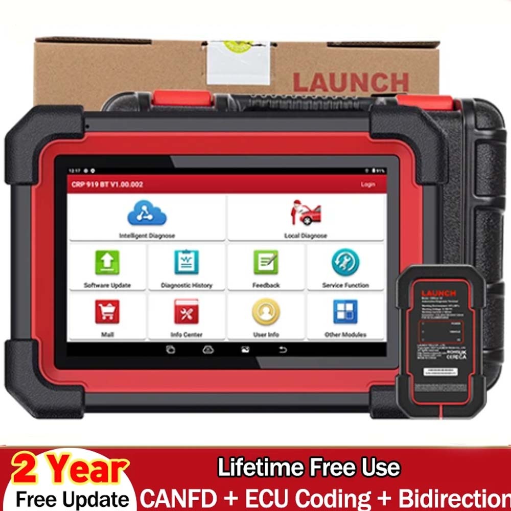 LAUNCH X431 CRP919EBT Elite Bidirectional OBD2 Scan Tool CANFD DOIP AutoAuth Full System Diagnostic Tools