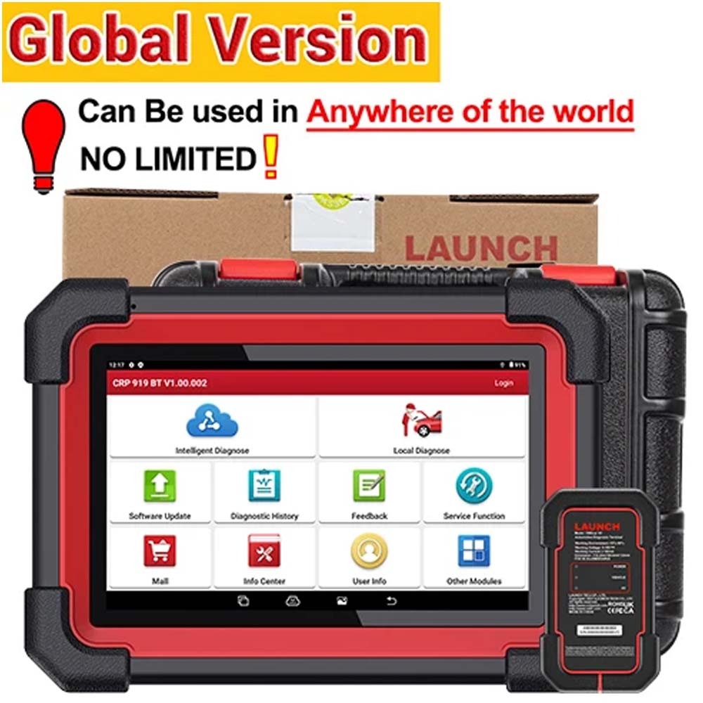 LAUNCH X431 CRP919EBT Elite Bidirectional OBD2 Scan Tool CANFD DOIP AutoAuth Full System Diagnostic Tools