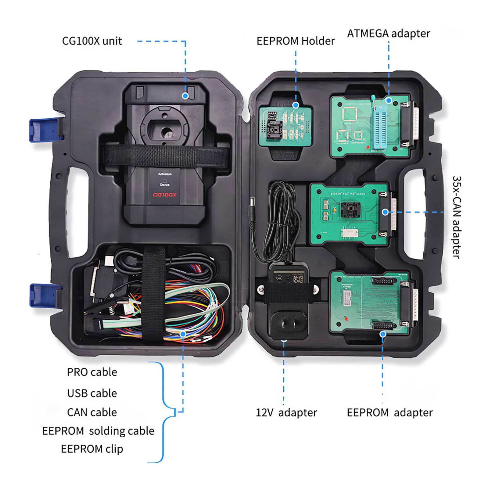 Newest CGDI CG100X New Generation Programmer for Airbag Reset Mileage Adjustment and Chip Reading Support MQB