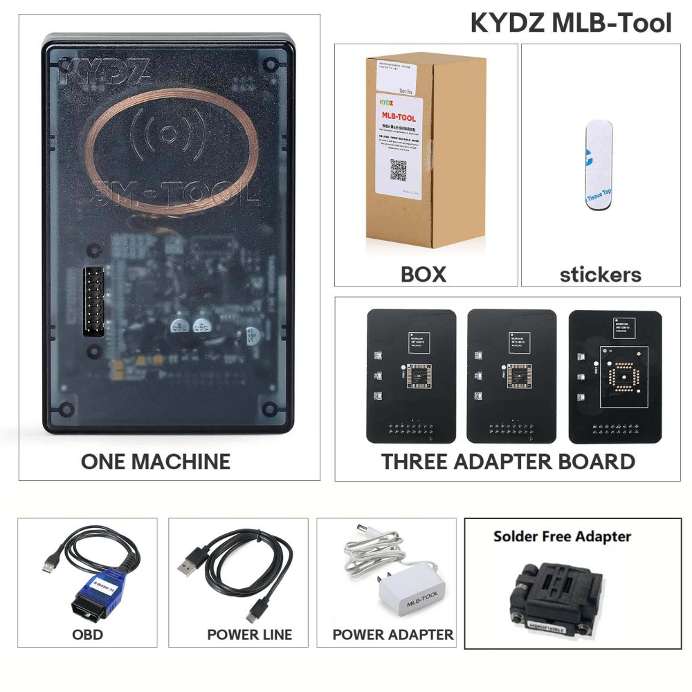 ( Full Version ) 2024 KYDZ MLB Tool for Audi Volkswagen Porsche and Bentley + 3 Times Calculation Data + Bluetooth OBD Cable + Solder Free Adapter