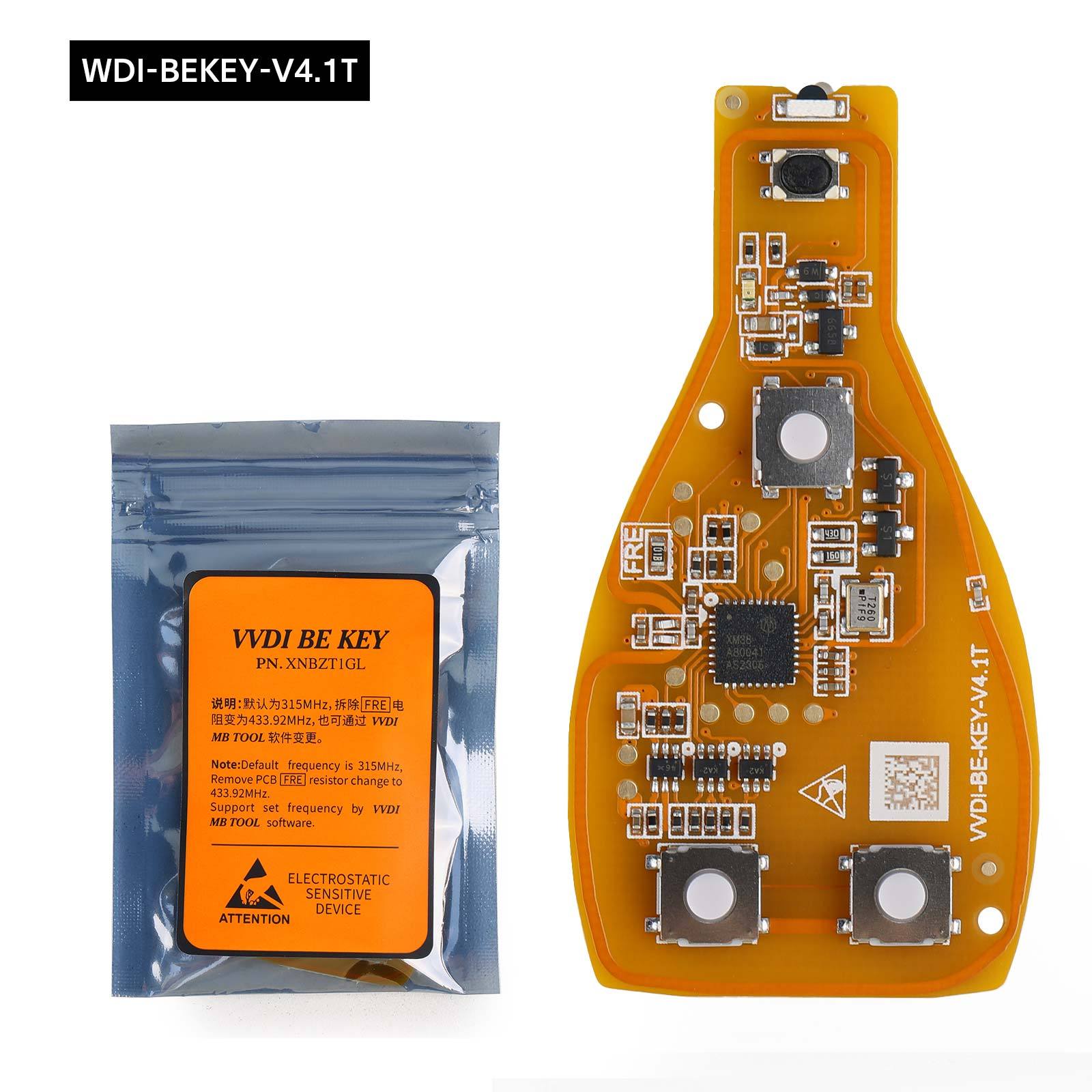 (5pcs/lot) Xhorse VVDI BE key Pro For Benz Yellow Color Verion No Points