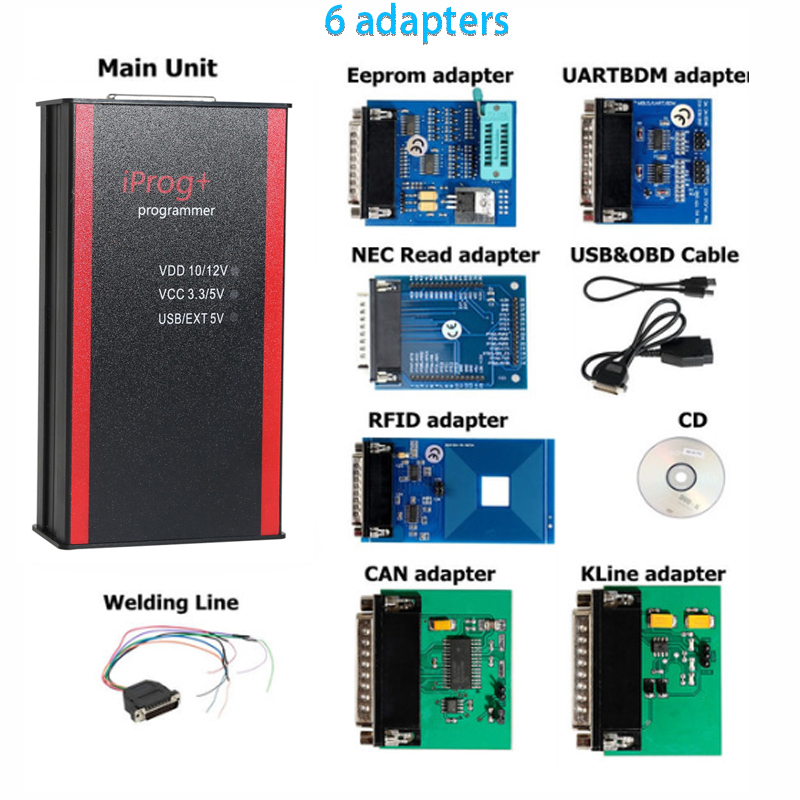 V87 Iprog+ Iprog Pro Programmer Support Mileage Correction + IMMO + Airbag Reset Replace Carprog Digiprog III Tango