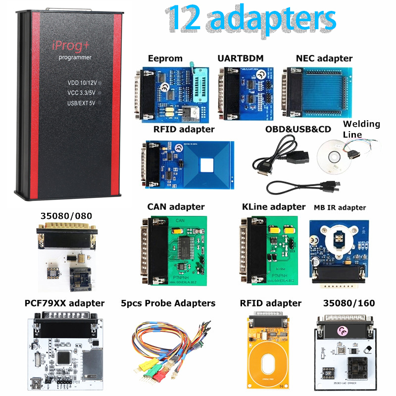 V87 Iprog+ Iprog Pro Programmer Support Mileage Correction + IMMO + Airbag Reset Replace Carprog Digiprog III Tango