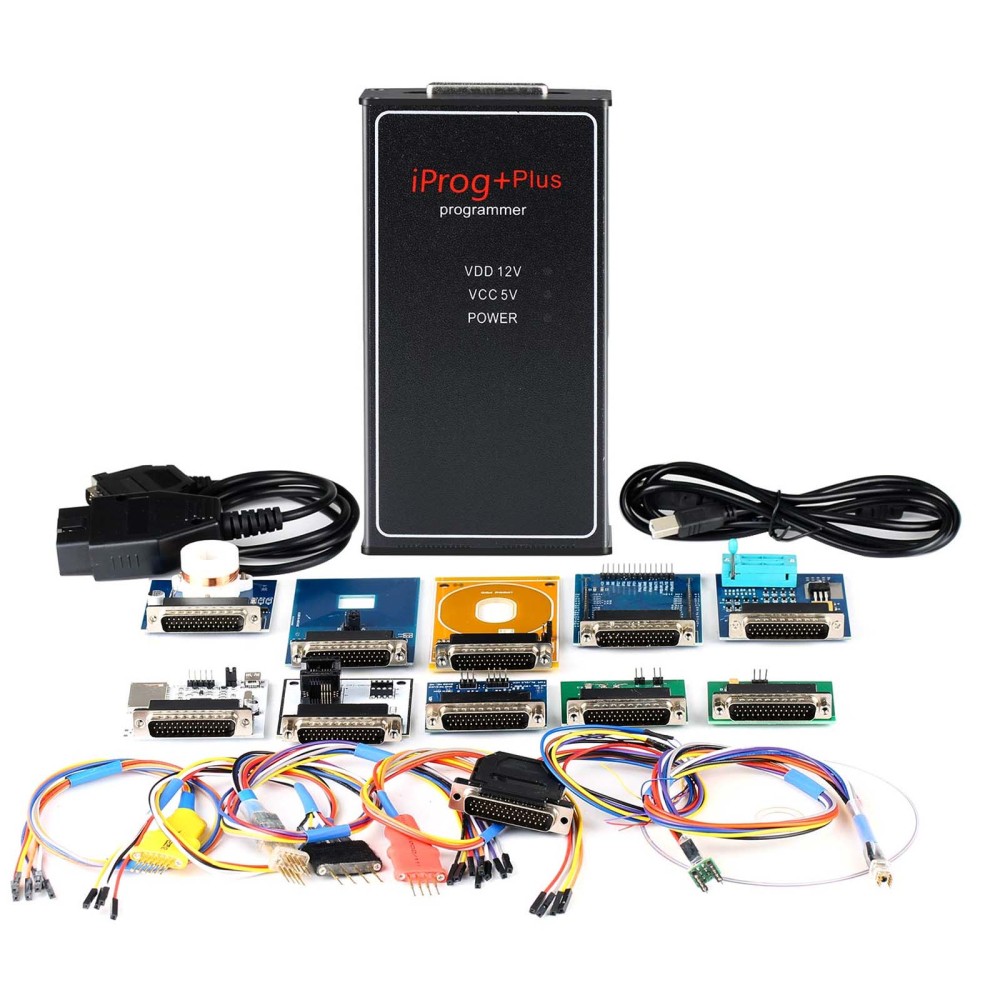 Iprog+Pro Programmer with 7 Adapters, Probes Adapters, RDIF Adapter, PCF79xx SD Card Adapter