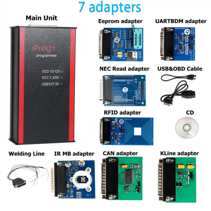 V87 Iprog+ Iprog Pro Programmer Support Mileage Correction + IMMO + Airbag Reset Replace Carprog Digiprog III Tango