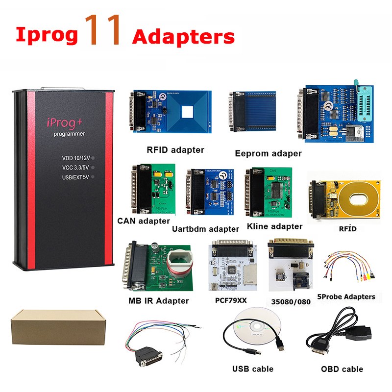 V87 Iprog+ Iprog Pro Programmer Support Mileage Correction + IMMO + Airbag Reset Replace Carprog Digiprog III Tango