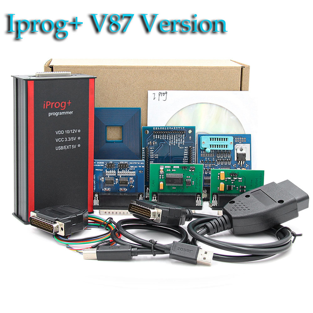 V87 Iprog+ Iprog Pro Programmer Support Mileage Correction + IMMO + Airbag Reset Replace Carprog Digiprog III Tango