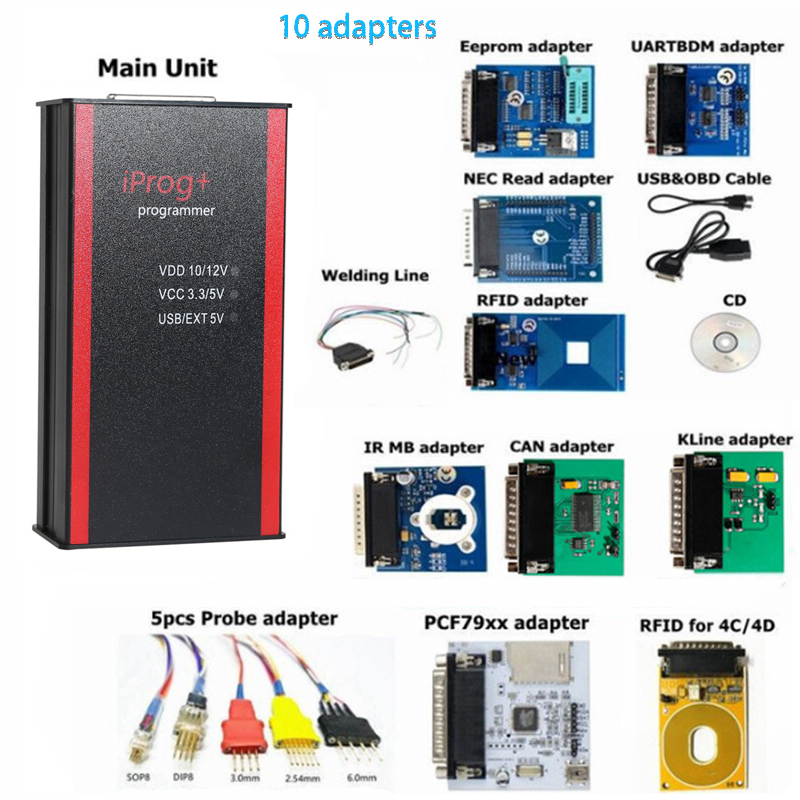 V87 Iprog+ Iprog Pro Programmer Support Mileage Correction + IMMO + Airbag Reset Replace Carprog Digiprog III Tango