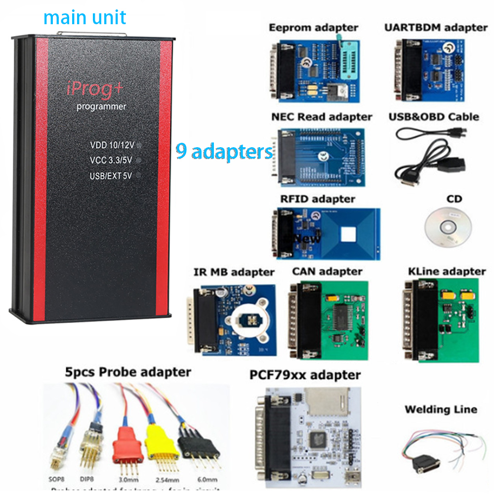 V87 Iprog+ Iprog Pro Programmer Support Mileage Correction + IMMO + Airbag Reset Replace Carprog Digiprog III Tango