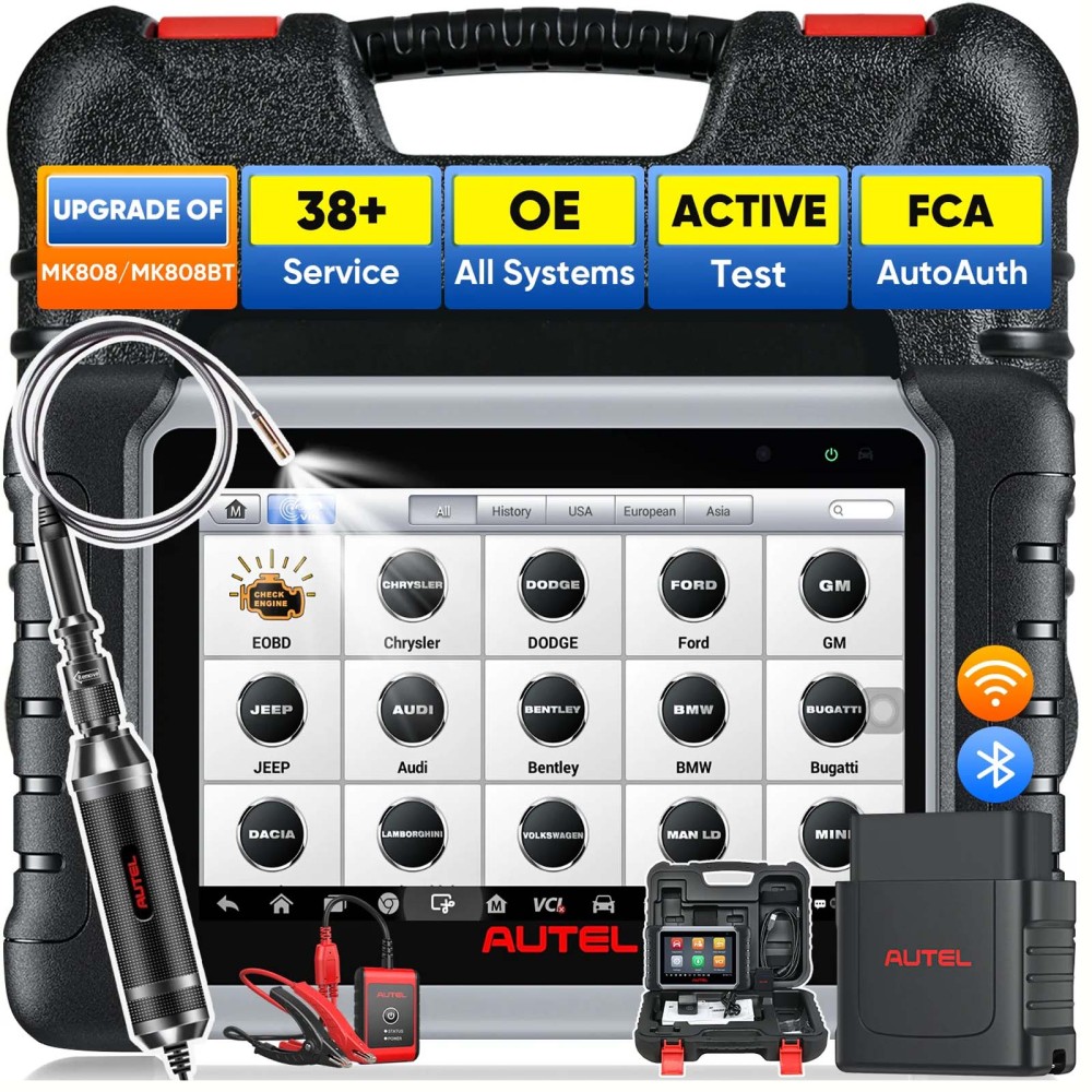 Autel MaxiCOM MK808BT PRO OBD2 Diagnostic Tool Full Bidirectional Controller IMMO Key Scanner Code Reader All System Diagnosis PK MX808S MK808S