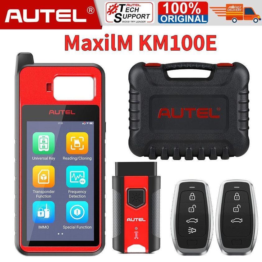 Autel MaxiIM KM100E Universal Key Generator with Transponder Reading/ Writing/ Cloning Automotive Key Programmer