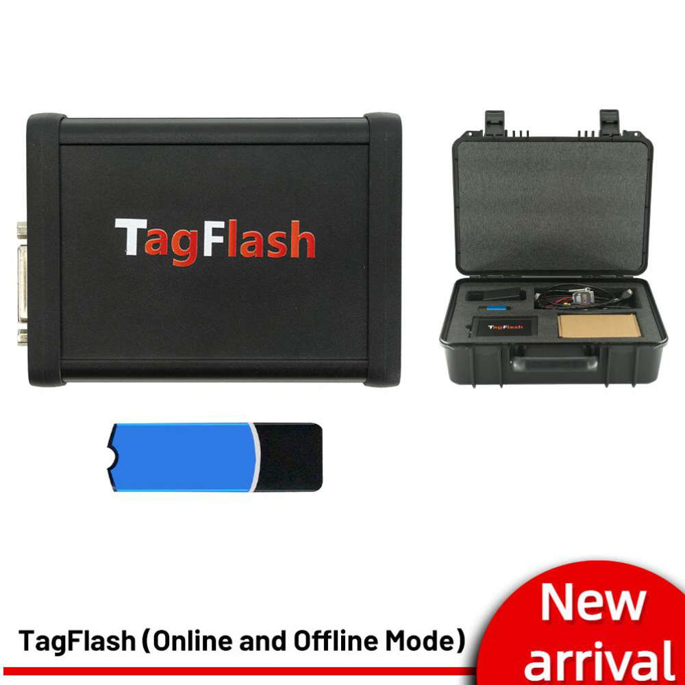 New TagFlash ECU Programmer With Offline Dongle OBD / BENCH / BOOT / BDM / JTAG Mode Read TCU Car Truck Motorbike Chip Tuning Tool