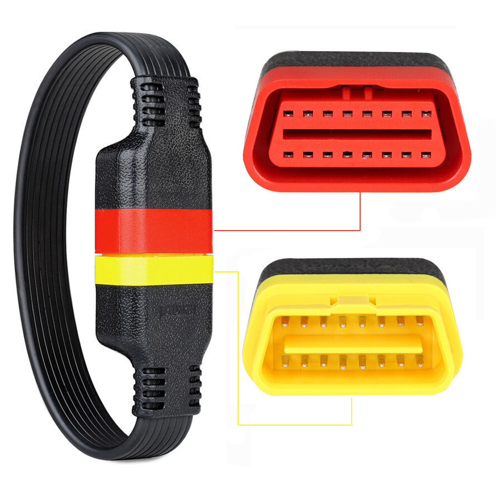 OBD2 Extension Cable 36CM OBDII 16Pin Cable For Launch Bluetooth Adapters