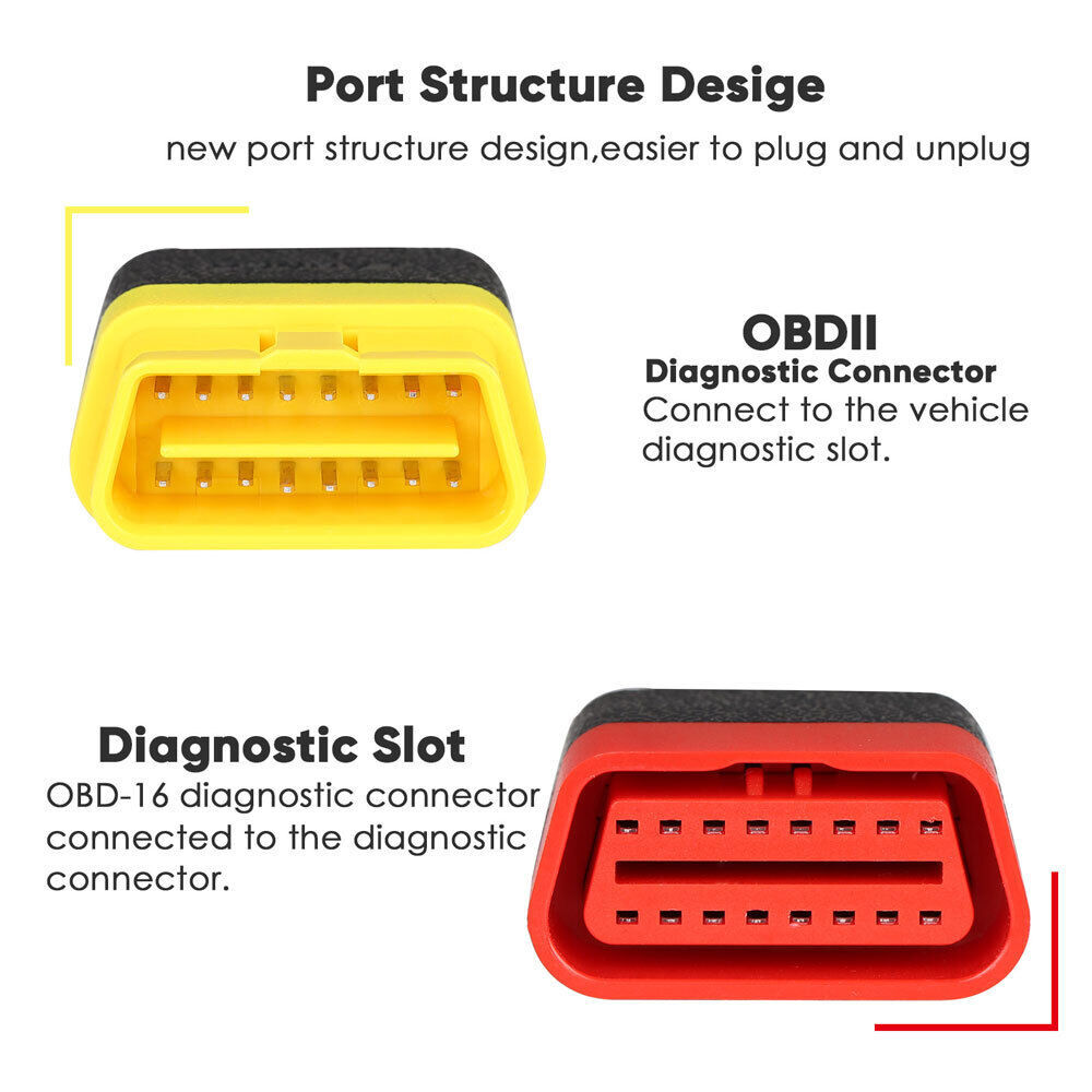 OBD2 Extension Cable 36CM OBDII 16Pin Cable For Launch Bluetooth Adapters