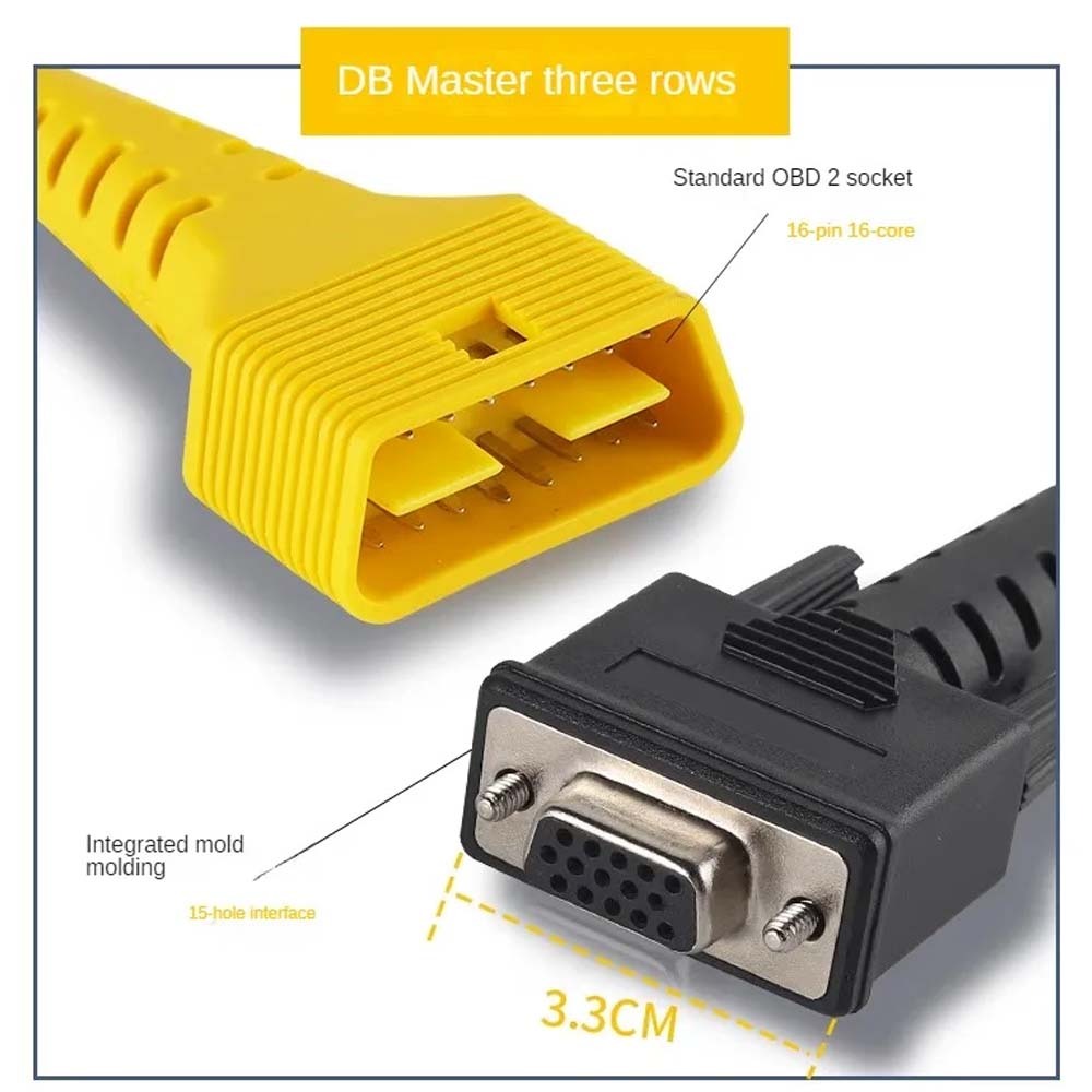 Extension Cables Three rows OBD2 16 Pin for Launch CR981 CR982 Main Cable Creader CR971 CR972 DB15 Pin For LAUNCH HTT EV17
