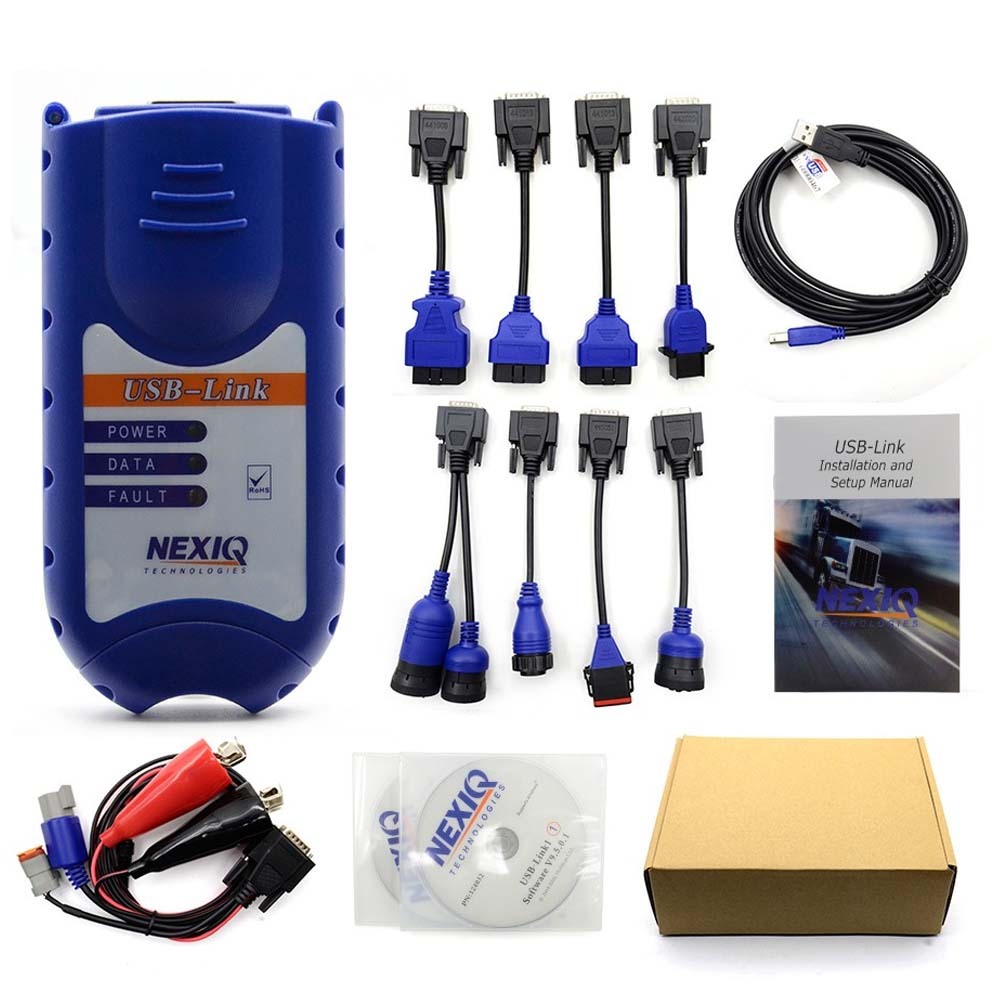 NEXIQ 125032 USB Link Truck Diagnostic Tool Heeavy Duty Truck Scanner N1 with All Adapters