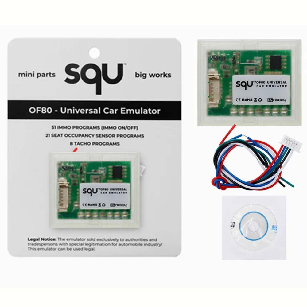 SQU OF80 Universal Car Emulator Auto Diagnostic Tool Airbag Tester Immo off Tacho Seat Occupancy Sensor ECU Programmer Tool