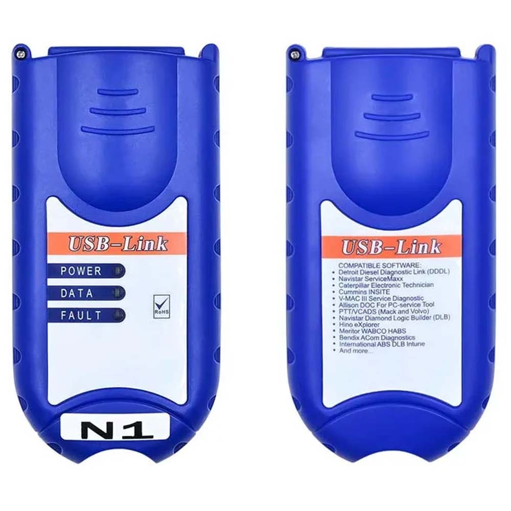 NEXIQ 125032 USB Link Truck Diagnostic Tool Heeavy Duty Truck Scanner N1 with All Adapters