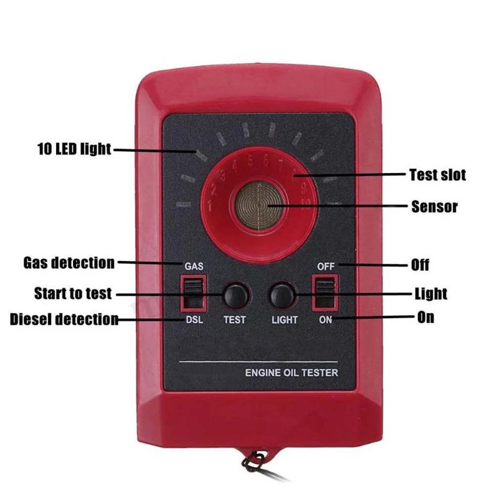 EM2261 Gas Diesel Analyzer 12V LED Digital Automobile Car Oil Tester Motor Engine Detector XC300