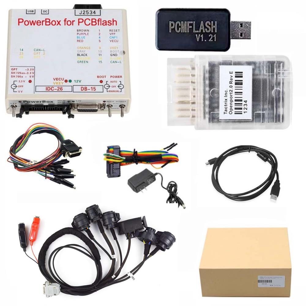 PCMFLASH V1.21 Gearbox For VAG DSG/CVT TCU ECU Read and Write Programmer Gearbox Adapter cables ECU FLASH for DQ250 DQ200 VL381 VL300 DQ500 DL501