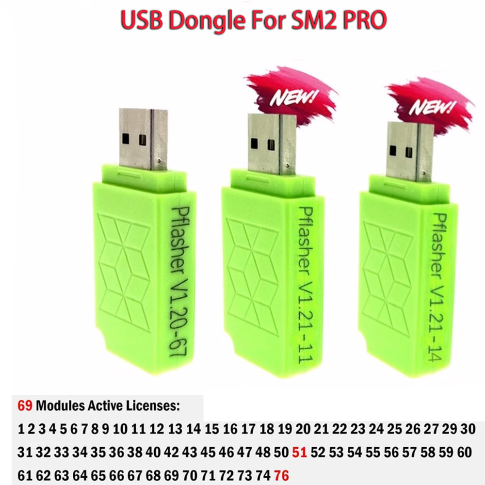 69 Modules Licenses 1.20 USB Dongle 67in1 protocol 11in1 / 14in1 For J2534 SM2 PRO J2534 New VCI / PCMTOOL / PCMflash / PCMmaster ECU Chip Tuning Tool