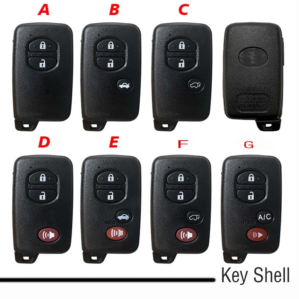 Smart Key Shell 2/3/4 Buttons Replace For Toyota Camry Key Cover For Lonsdor LT20-01 PCB