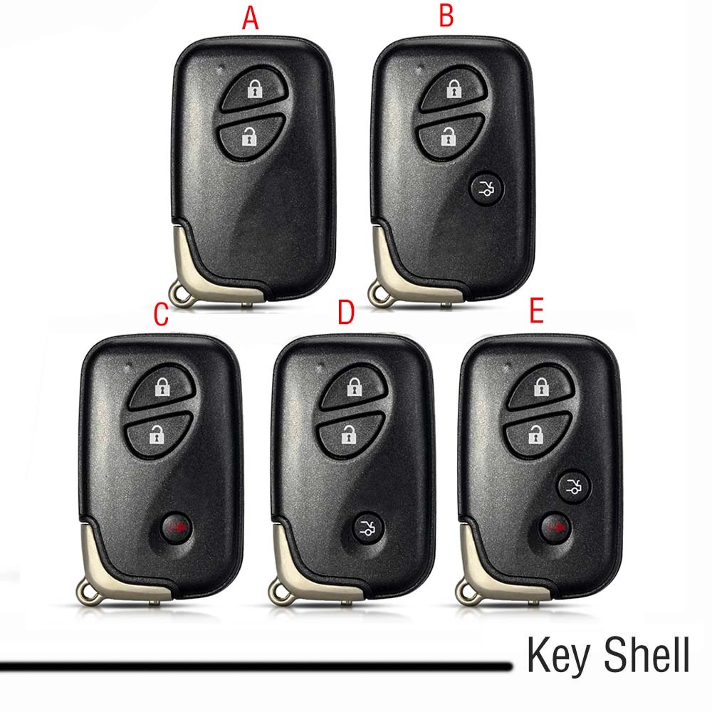 2/3/4 Buttons Smart Remote Key Case Fob Keyless Entry Shell For LEXUS IS250 ES350 GS350 LS460 GS Smart Key For Lonsdor LT20-01 PCB