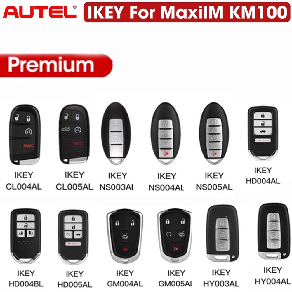 Autel MaxiIM KM100 IKEY Newest Series Universal Programmable Smart Car Key Fob For BMW/Hyundai/Nissan/Chrysler/Ford/Honda/GM