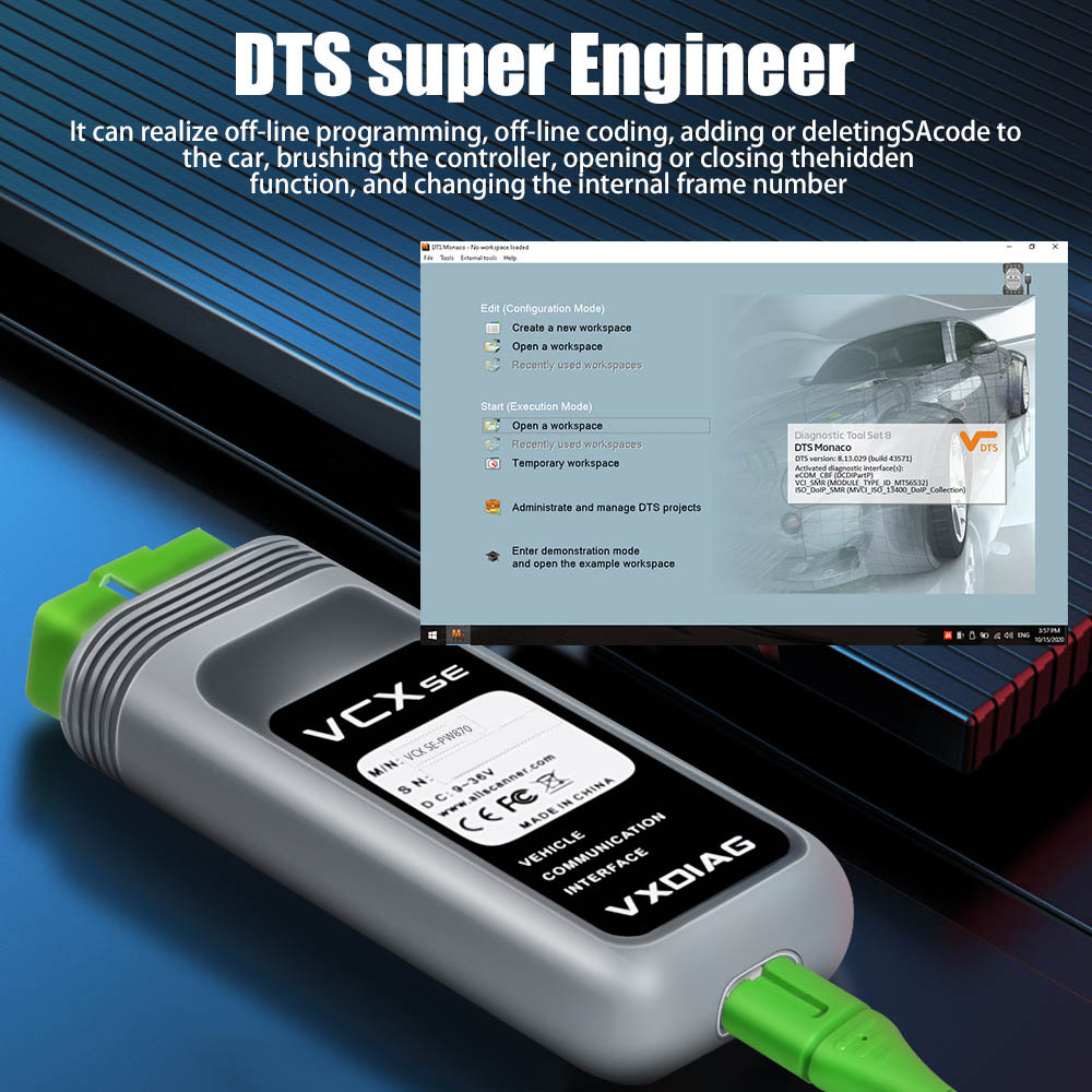 VXDIAG VCX SE VX408 for BENZ DoIP Hardware For C4 / C6 J2534  Support Offline Coding/ Remote Diagnosis Benz with Free DONET Authorization