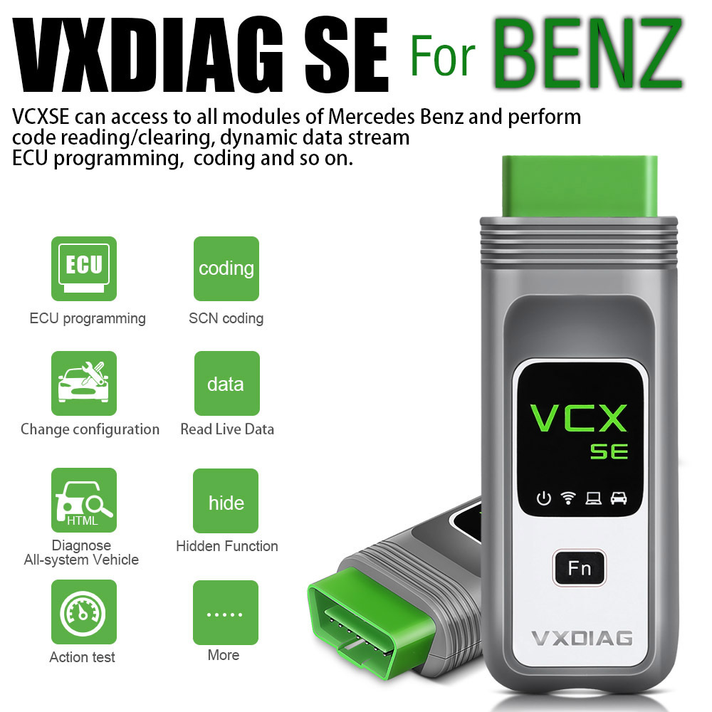 VXDIAG VCX SE VX408 for BENZ DoIP Hardware For C4 / C6 J2534  Support Offline Coding/ Remote Diagnosis Benz with Free DONET Authorization