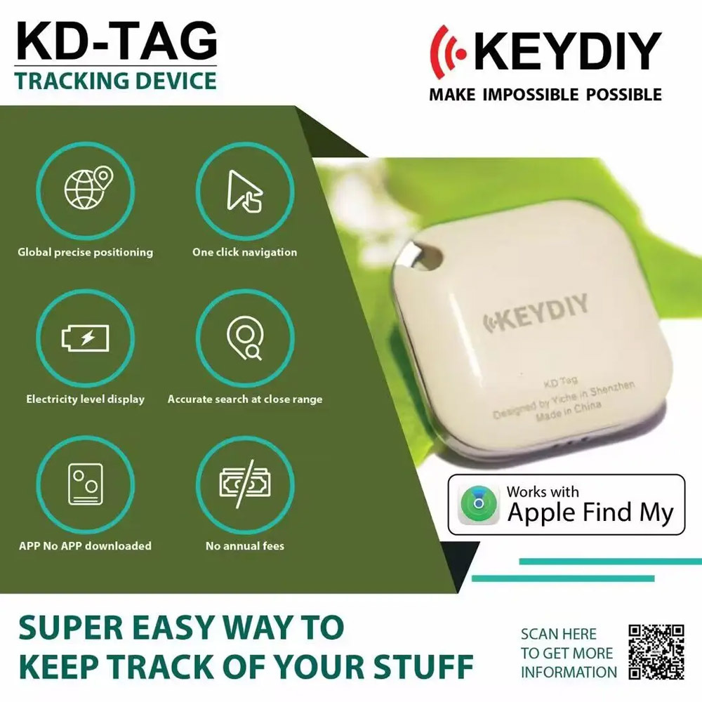 KEYDIY KD Tag Positioner Bluetooth for Tag Anti-loss Elf Positioning Tracker Dog Cat Pet Key Smart Tracker Vehicle Anti-lost GPS Tracker for IOS