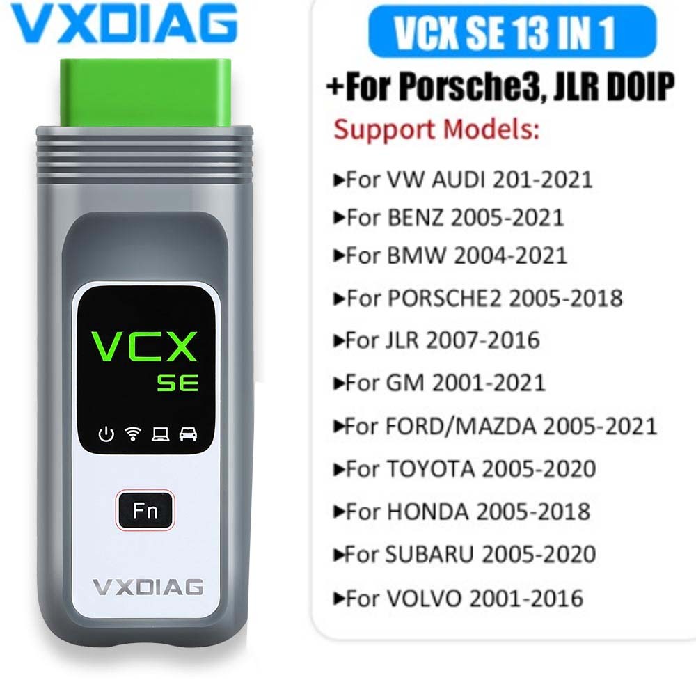 VXDIAG VCX SE DOIP Support 13 Car Brands include JLR DOIP & PW3 Diagnostic tool