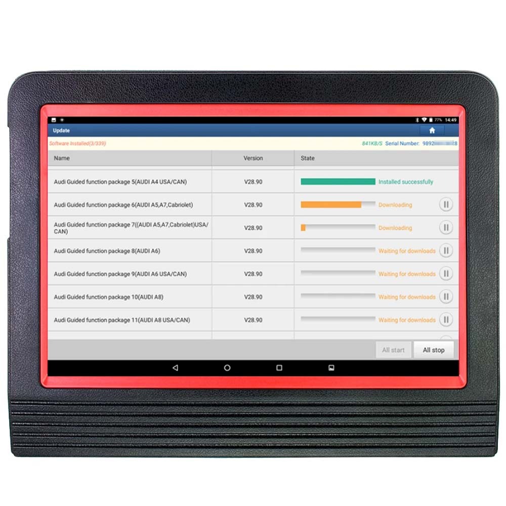 LAUNCH Lenovo Android Tablet 10.1″ for OBD2 Diagnostics Tools 2GB 3GB 4GB RAM+64GB Storage Optional 64GB Card ROM for Diagzone/Xdiag/ Prodiag /Xpro5