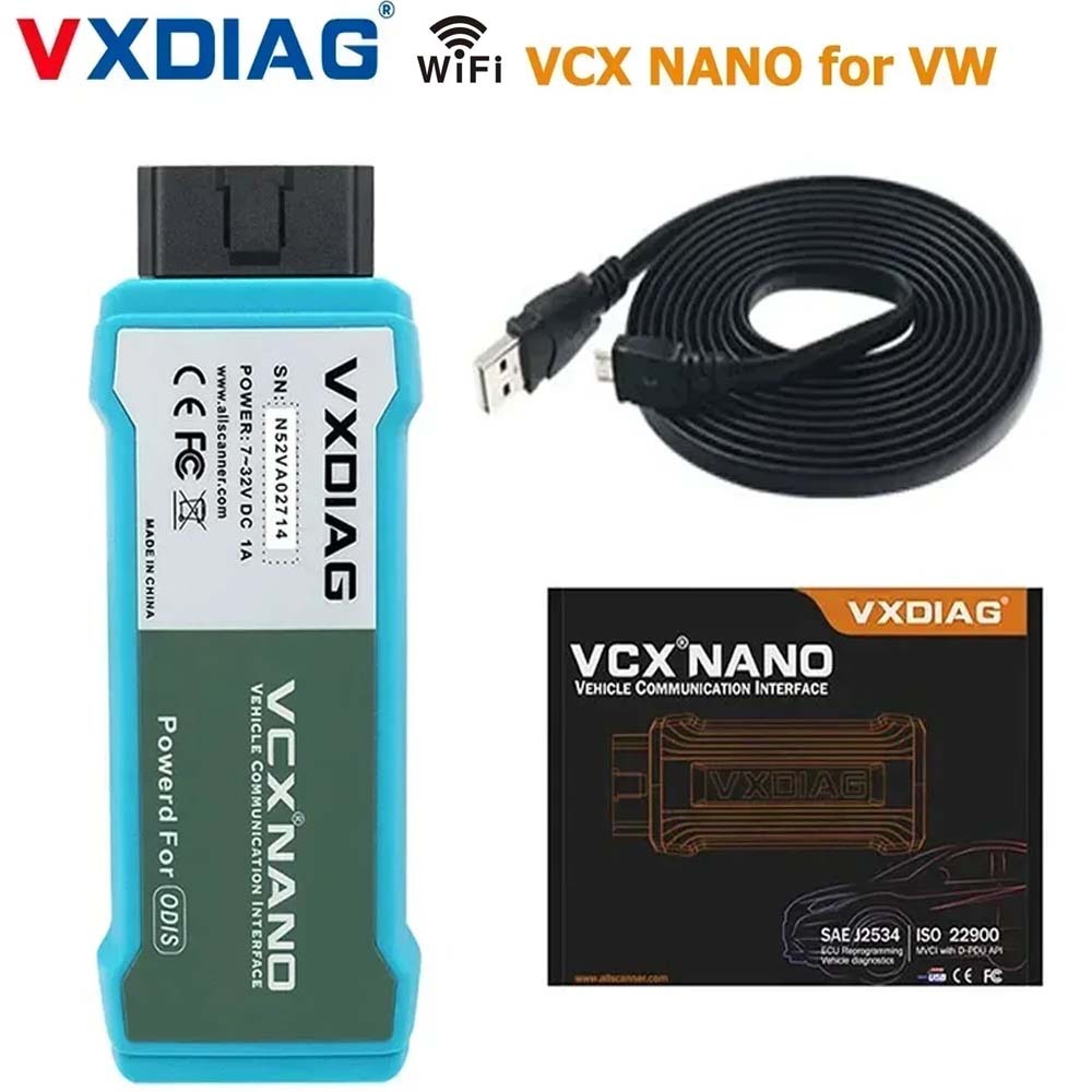 (Wifi Version) VXDIAG VCX NANO NX100 For VW J2534 Programming ECU Coding All System Diagnostic Tool ODIS Replace 5054A 6154A