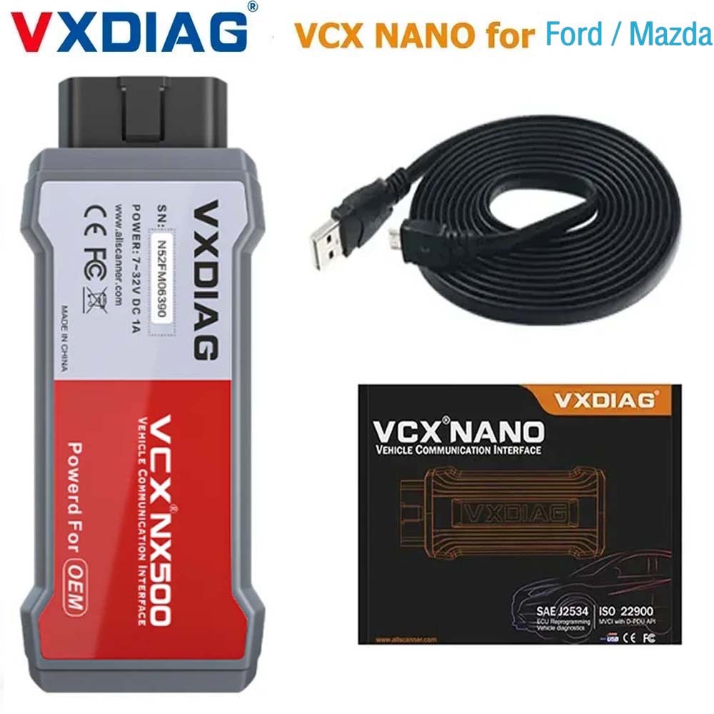 VXDIAG VCX NANO NX500 Diagnostic Tool  for Ford / Mazda IDS 2 in 1 Support WIFI / USB Replacement VCM2