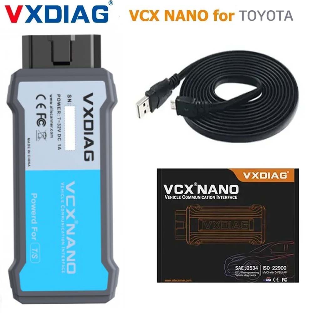 VXDIAG VCX NANO NX400 Diagnostic Tool for TOYOTA TIS Techstream Compatible with SAE J2534 For Lexus
