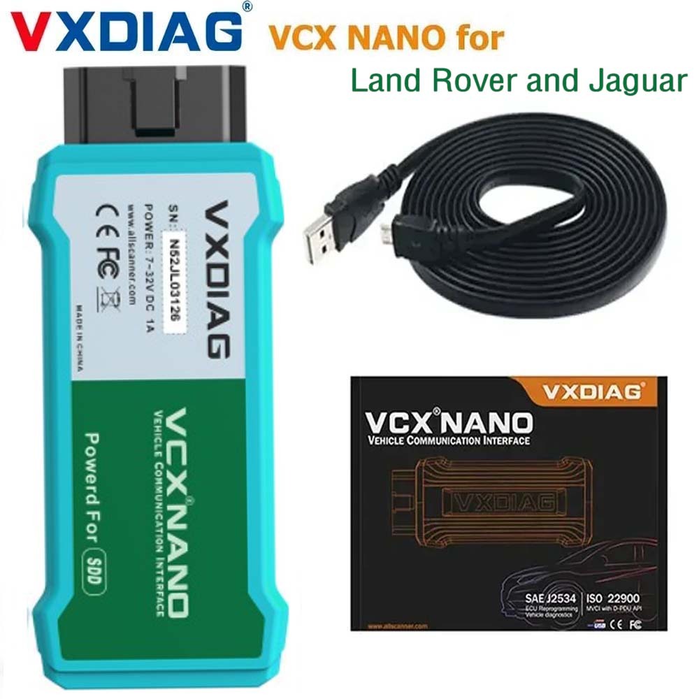 VXDIAG VCX NANO Diagnostic Tool for Land Rover and Jaguar with JLR SDD Software